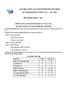 31 Đề thi ĐGNL ĐHQG TP Hồ Chí Minh năm 2025 (cấu trúc mới)