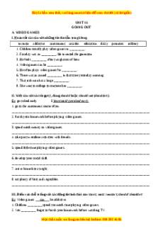 Bài tập Unit 15: Going out Tiếng Anh 7 - Mai Lan Hương