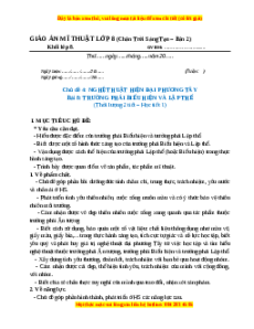 Giáo án Bài 8 Mĩ thuật 8 Chân trời sáng tạo (Phiên bản 2): Trường phái Biểu hiện và Lập thể