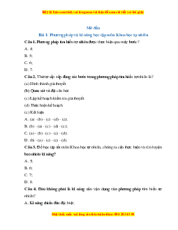 Bộ trắc nghiệm KHTN 7 Chân trời sáng tạo có đáp án