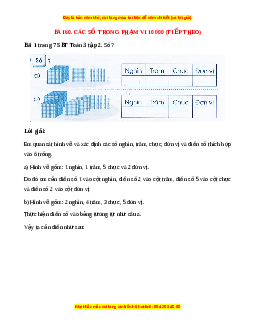 VBT Toán lớp 3 Bài 60 (Cánh diều): Các số trong phạm vi 10 000 (tiếp theo)