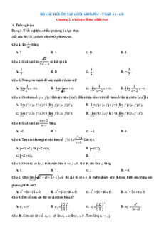 Bài tập ôn tập + Đề kiểm tra Toán 11 Cánh diều Chương 3