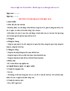 Giáo án Ôn tập và tự đánh giá cuối học kì 2 (2024) Cánh diều