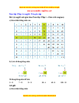 Giải Sgk Toán lớp 3 Bài 46: Em làm được những gì? (Chân trời sáng tạo)