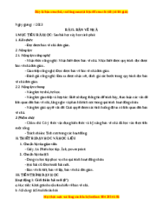 Giáo án Bài 5 Công nghệ 8 Cánh diều: Bản vẽ nhà