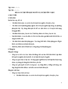Giáo án Bài 13 Sinh học 12 Kết nối tri thức: Di truyền học người và di truyền y học