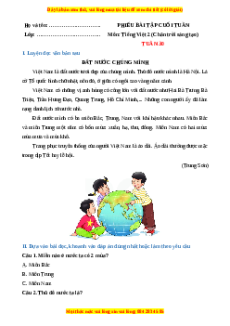 Bài tập cuối tuần Tiếng việt lớp 2 Tuần 30 Chân trời sáng tạo (có lời giải)