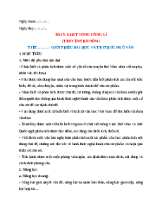 Giáo án Tri thức ngữ văn trang 123 Ngữ Văn 9 Chân trời sáng tạo
