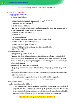 Chuyên đề Bài tập cuối chương 1 Toán 7 Cánh diều