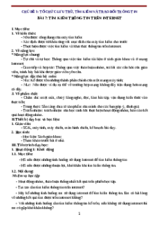 Giáo án Tin học 6 Bài 7 (Kết nối tri thức): Tìm kiếm trên Internet