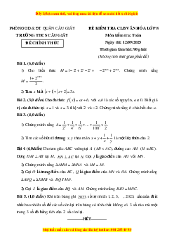 Bộ 52 đề thi HSG Toán 8 năm 2024 có đáp án