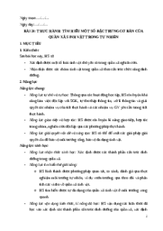 Giáo án Bài 24 Sinh học 12 Chân trời sáng tạo: Thực hành
