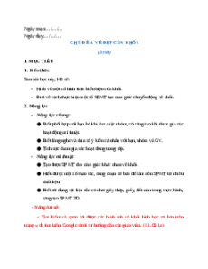 Giáo án Chủ đề 4 Mĩ thuật lớp 3 Kết nối tri thức (năng lực số)