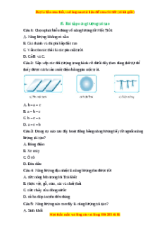 Trắc nghiệm Năng lượng tái tạo KHTN 6 Kết nối tri thức