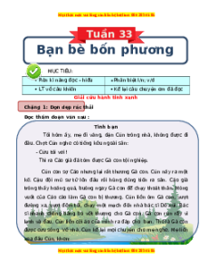 Bài tập cuối tuần Tiếng việt lớp 3 Tuần 33 Cánh diều (có lời giải)