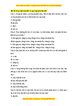 Trắc nghiệm Bài 18 Địa lí 10 Chân trời sáng tạo: Quy luật địa đới và quy luật phi địa đới