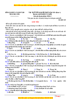 Đề thi thử Địa Lí Sở Thái Nguyên lần 1 năm 2021