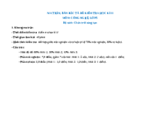 Bộ đề thi Cuối kì 2 Công nghệ lớp 5 Chân trời sáng tạo có đáp án