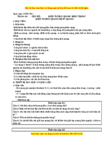 Giáo án Vật lí 12 Bài 32: Hiện tượng quang - phát quang