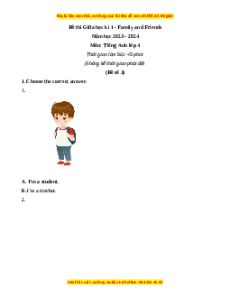 Đề thi giữa kì 1 Tiếng Anh lớp 4 Family and Friends (Đề 3)