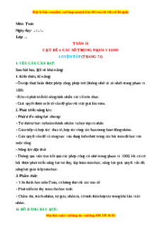 Giáo án Luyện tập (Trang 73) Toán lớp 2 Cánh diều