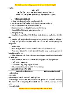 Giáo án Đạo đức lớp 3 Bài 6 Cánh diều: Em tích cực hoàn thành nhiệm vụ