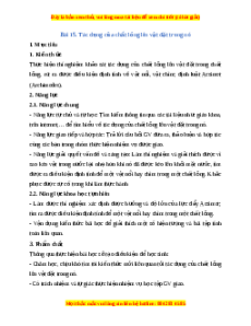 Giáo án Tác dụng của chất lỏng lên vật nhúng trong nó Vật lí 8 Cánh diều