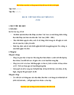 Giáo án Bài 16 Lịch sử 8 Cánh diều (2024): Việt Nam nửa sau thế kỉ XIX