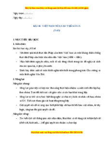 Giáo án Bài 16 Lịch sử 8 Cánh diều (2024): Việt Nam nửa sau thế kỉ XIX