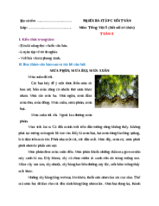 Bài tập cuối tuần Tiếng Việt lớp 5 Kết nối tri thức Tuần 8