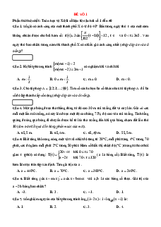 10 Đề thi ĐGNL Bộ Quốc phòng môn Toán học và xử lý số liệu