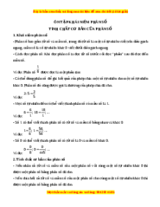Lý thuyết Phân số. Tính chất cơ bản của phân số Toán 5
