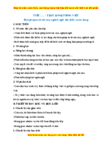 Giáo án Thực hành tiếng Việt trang 26 Ngữ Văn 12 Kết nối tri thức