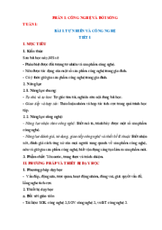Giáo án Công nghệ lớp 3 Chân trời sáng tạo | Giáo án Công nghệ lớp 3 mới chuẩn nhất