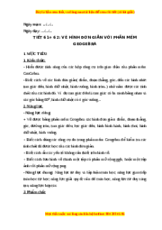 Giáo án Vẽ hình đơn giản với phần mềm geogebra Toán 6 Kết nối tri thức
