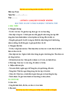 Giáo án Thực hành và trải nghiệm: Vui trung thu Toán lớp 1 Chân trời sáng tạo