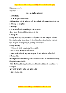Giáo án Biểu đồ cột Toán 6 Kết nối tri thức