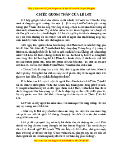 Phiếu bài tập Tuần 4 Chiếc gươm thần của Lê Lợi Ngữ văn 6