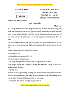 Đề thi giữa kì 2 Ngữ văn 11 Cánh diều (Đề 1)