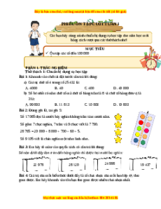 Bài tập cuối tuần Toán 4 Tuần 1 Chân trời sáng tạo (có lời giải)