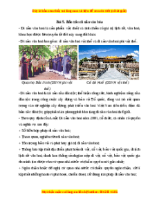 Lý thuyết GDCD 7 Chân trời sáng tạo Bài 5: Bảo tồn di sản văn hóa