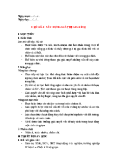 Giáo án Chủ đề 4: Xây dựng giá trị gia đình HĐTN 12 Chân trời sáng tạo