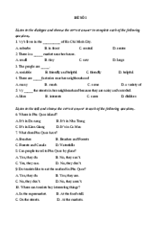 Bộ 29 đề thi cuối kì 1 Tiếng Anh 6 Right on có đáp án