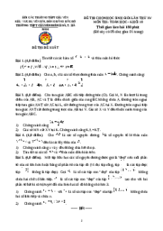 Đề thi HSG Toán 10 Trường THPT Chuyên Biên Hòa - Hà Nam