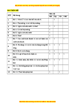 Đề thi cuối kì 1 Kinh tế pháp luật 10 Kết nối tri thức (Đề 2)