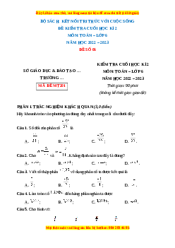 Đề thi cuối kì 2 Toán 6 Kết nối tri thức (Đề 6)