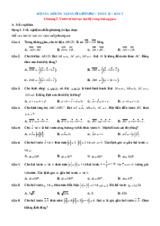 Bài tập ôn tập + Đề kiểm tra Toán 12 Kết nối tri thức Chương 2