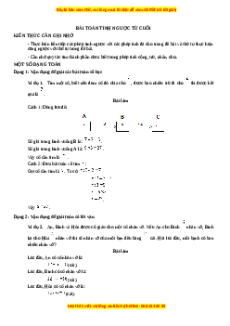 Chuyên đề Bài toán tính ngược từ cuối Toán lớp 3 nâng cao Cánh diều