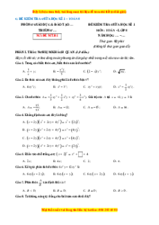 Đề thi giữa kì 1 Toán 8 Cánh diều (Đề 1)