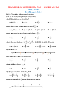 Trắc nghiệm Toán 7 Đúng-Sai, Trả lời ngắn Chân trời sáng tạo Chương 1